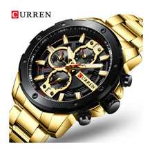 Cargar imagen en el visor de la galería, RELOJ PARA HOMBRE CURREN KREC6718 - DORADO