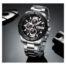 Cargar imagen en el visor de la galería, RELOJ PARA HOMBRE CURREN KREC6719 - PLATEADO