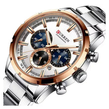 Cargar imagen en el visor de la galería, RELOJ PARA HOMBRE CURREN KREC KREC762002 - PLATEADO