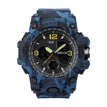 Cargar imagen en el visor de la galería, RELOJ PARA HOMBRE SKMEI 1155BCMBU - AZUL - CAMUFLADO