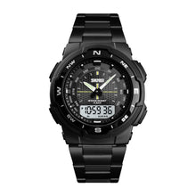 Cargar imagen en el visor de la galería, RELOJ PARA HOMBRE SKMEI DUAL TIME WATCH 1370BKWT - NEGRO
