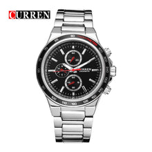 Cargar imagen en el visor de la galería, RELOJ PARA HOMBRE CURREN 8011SLBK - PLATEADO