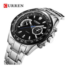 Cargar imagen en el visor de la galería, RELOJ PARA HOMBRE CURREN 8020SLBK - PLATEADO
