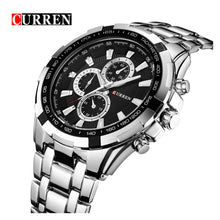 Cargar imagen en el visor de la galería, RELOJ PARA HOMBRE CURREN 8023SLBK - PLATEADO