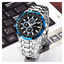 Cargar imagen en el visor de la galería, RELOJ PARA HOMBRE CURREN 8023SLBL - PLATEADO