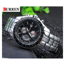 Cargar imagen en el visor de la galería, RELOJ PARA HOMBRE CURREN 8083SLBK - PLATEADO
