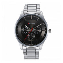 Cargar imagen en el visor de la galería, RELOJ PARA HOMBRE CURREN 8282GSLBK - PLATEADO