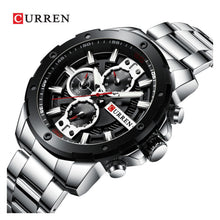 Cargar imagen en el visor de la galería, RELOJ PARA HOMBRE CURREN 8336SLBK - PLATEADO