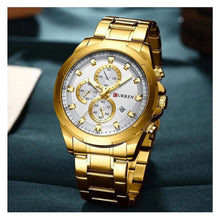 Cargar imagen en el visor de la galería, RELOJ PARA HOMBRE CURREN 8354GGD - DORADO