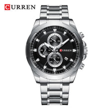 Cargar imagen en el visor de la galería, RELOJ PARA HOMBRE CURREN 8354GSLBK - PLATEADO