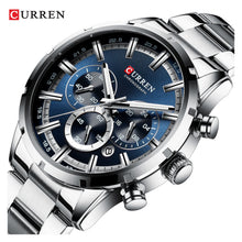 Cargar imagen en el visor de la galería, RELOJ PARA HOMBRE CURREN 8355SLBL - PLATEADO