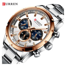 Cargar imagen en el visor de la galería, RELOJ PARA HOMBRE CURREN 8355SLRG - PLATEADO