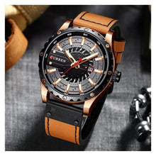 Cargar imagen en el visor de la galería, RELOJ CLÁSICO PARA HOMBRE CURREN 8374BNBK - DORADO