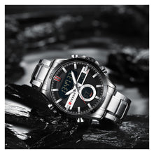Cargar imagen en el visor de la galería, RELOJ PARA HOMBRE CURREN CUR8384SLBK - PLATEADO