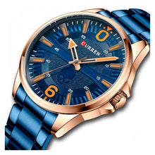 Cargar imagen en el visor de la galería, RELOJ PARA HOMBRE CURREN 8389BL - AZUL