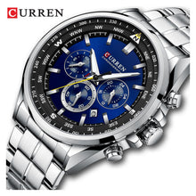 Cargar imagen en el visor de la galería, RELOJ PARA HOMBRE CURREN 8399SLBL - PLATEADO
