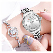 Cargar imagen en el visor de la galería, RELOJ PARA MUJER CURREN 9009SL - PLATEADO
