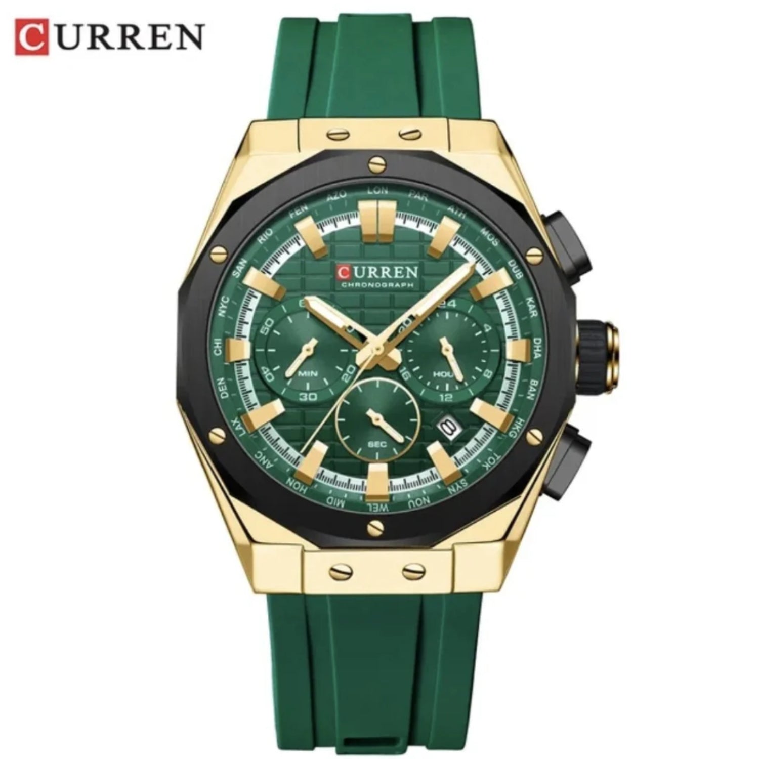RELOJ DEPORTIVO PARA HOMBRE CURREN 8464 KREE1201 VERDE – Kronotime