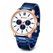 Cargar imagen en el visor de la galería, RELOJ PARA HOMBRE CURREN LUXURY KREC102003 - AZUL