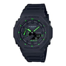 Cargar imagen en el visor de la galería, RELOJ DEPORTIVO PARA HOMBRE G-SHOCK ACENTO DE NEON GA-2100-1A3DR - NEGRO