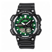 Cargar imagen en el visor de la galería, RELOJ DEPORTIVO PARA HOMBRE CASIO CARA VERDE AEQ-110W-3A2VDF - NEGRO