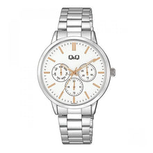 Cargar imagen en el visor de la galería, RELOJ  PARA MUJER Q&Q Q&Q A04A-001PY - PLATEADO