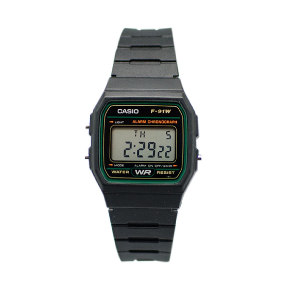 RELOJ DEPORTIVO PARA HOMBRE CASIO F91W_3DG NEGRO – Kronotime