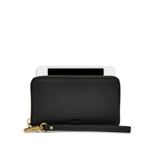 Cargar imagen en el visor de la galería, BILLETERA FOSSIL EMMA RFID SMARTPHONE NEGRO SL7443001