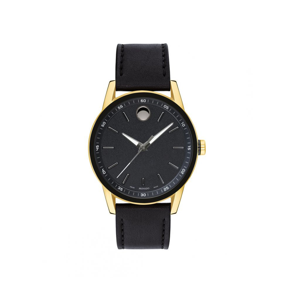 Movado negro fashion hombre