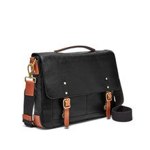 Cargar imagen en el visor de la galería, BOLSO FOSSIL DEFENDER NEGRO MBG9345001