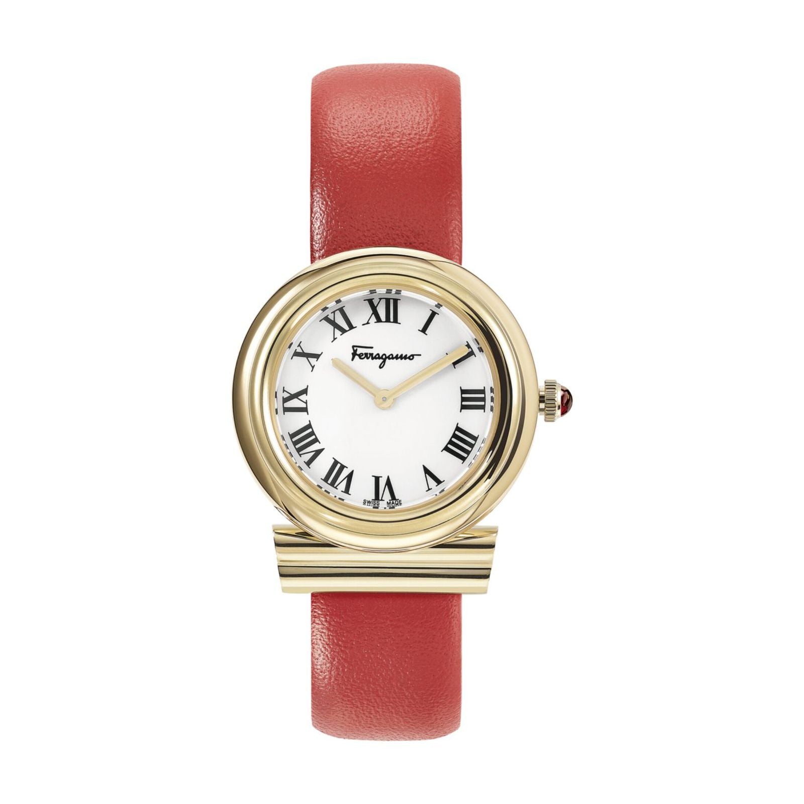RELOJ CLÁSICO PARA MUJER FERRAGAMO GANCINI SFMV00222 ROJO