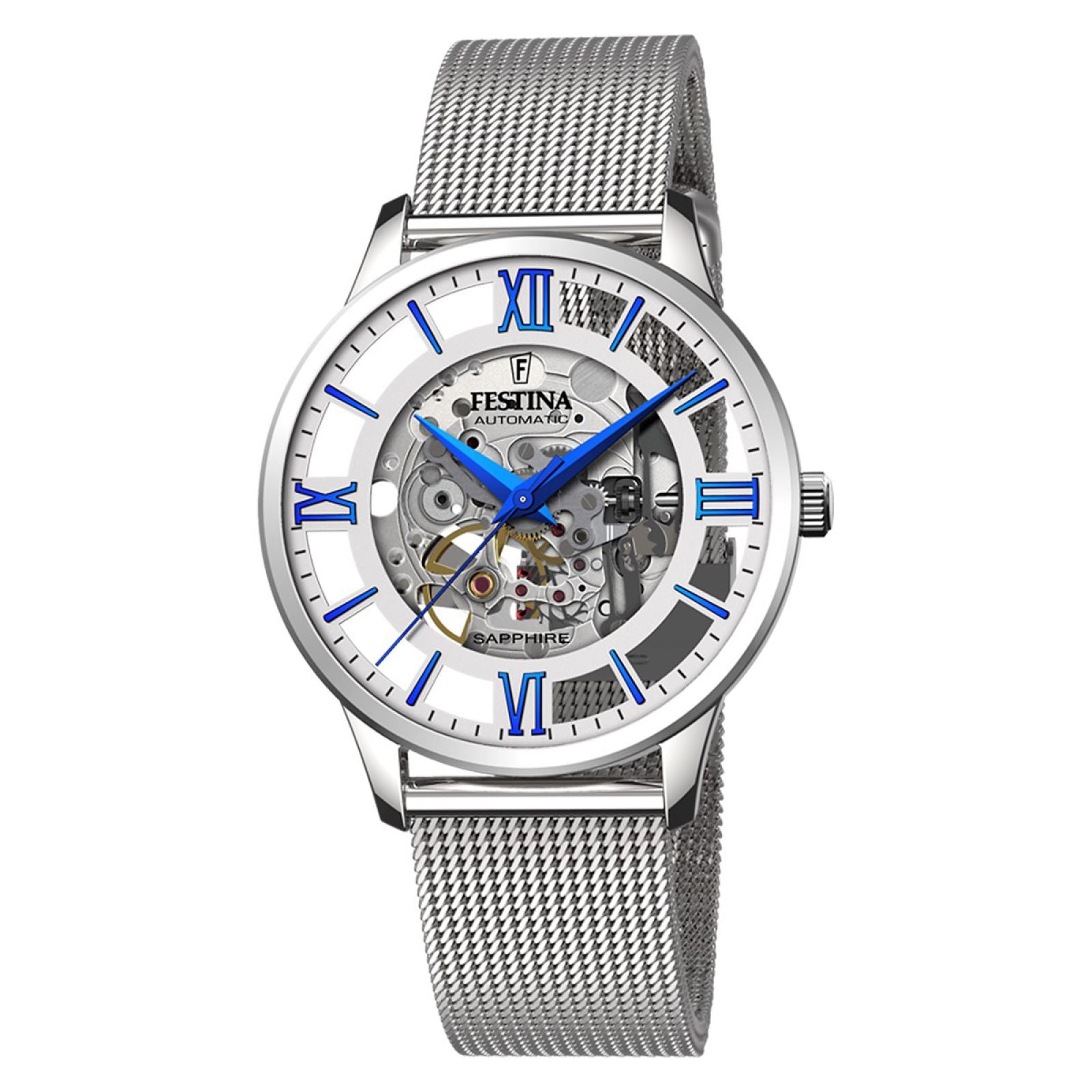 RELOJ PARA HOMBRE FESTINA SKELETON AUTOMATIC F20534/1 PLATEADO
