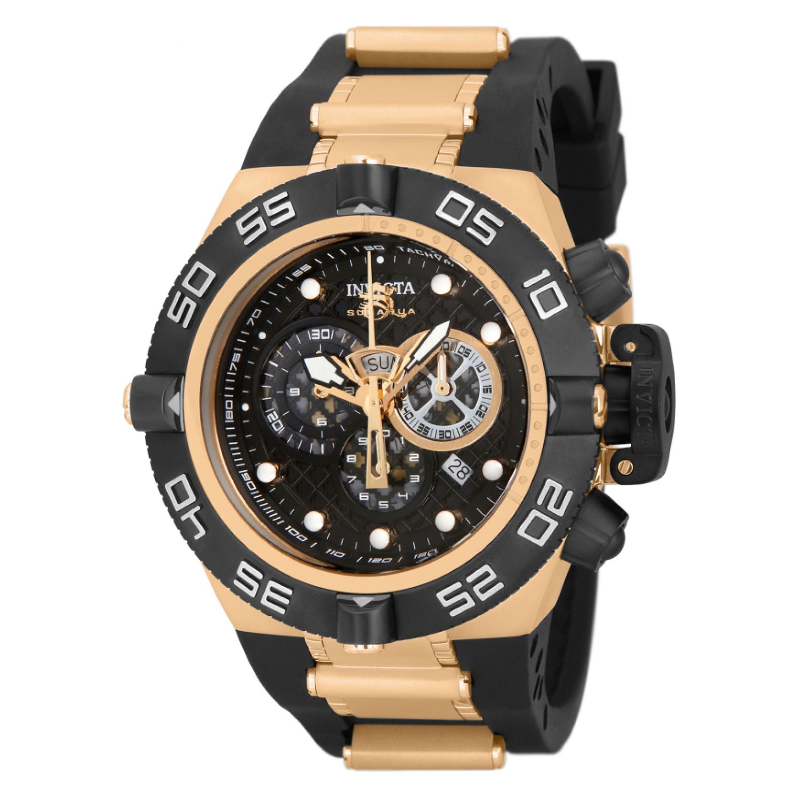 RELOJ DEPORTIVO PARA HOMBRE INVICTA SUBAQUA 6575 NEGRO, ORO ROSA