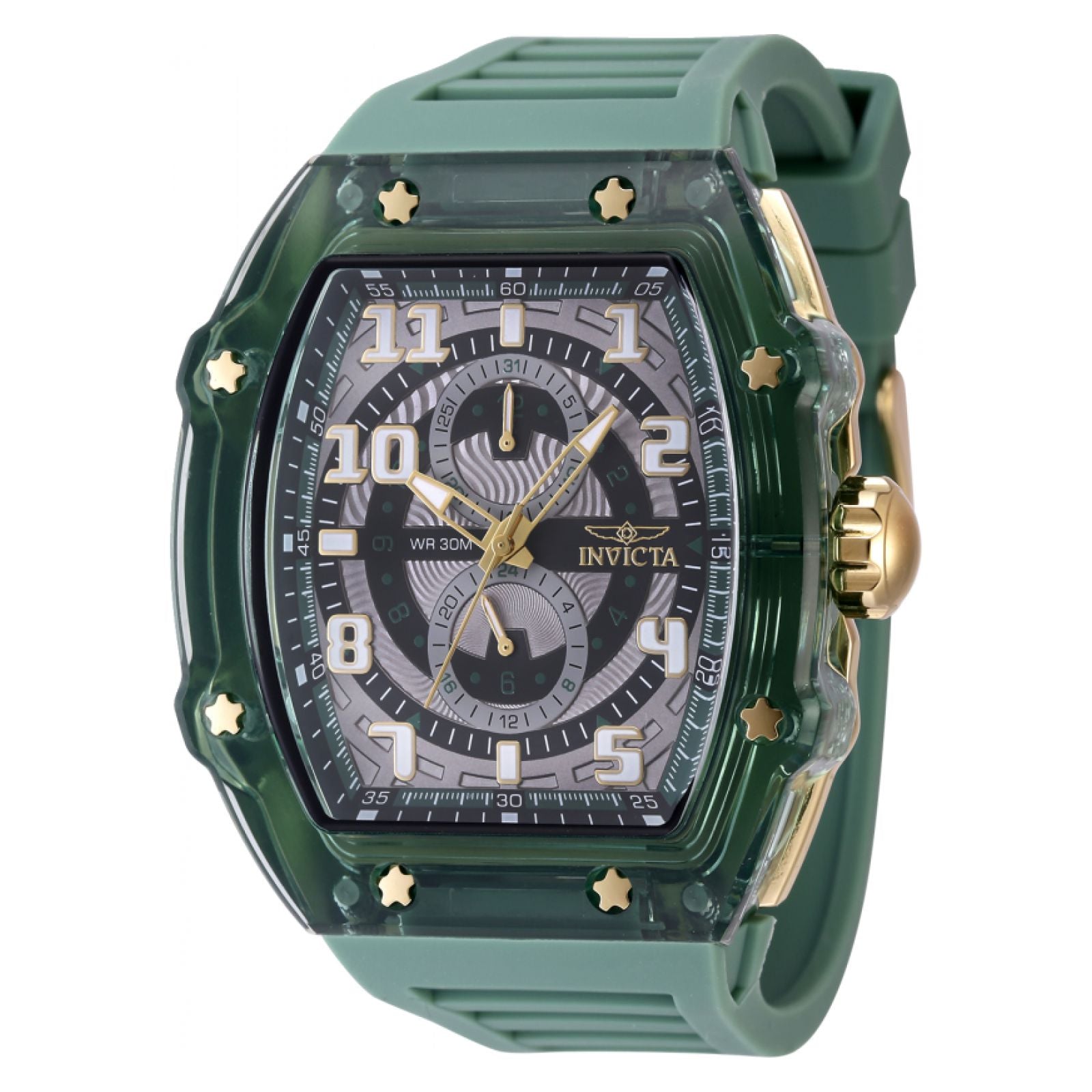 レーシングモデル★グリーン＆ゴールド INVICTA Racing 48710 RELOJ DEPORTIVO PARA HOMBRE INVICTA INVICTA RACING 48710 - VERDE