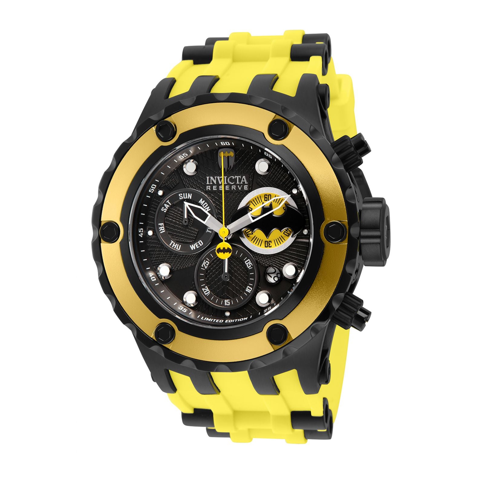RELOJ BATMAN PARA HOMBRE INVICTA DC COMICS 32787 AMARILLO, NEGRO