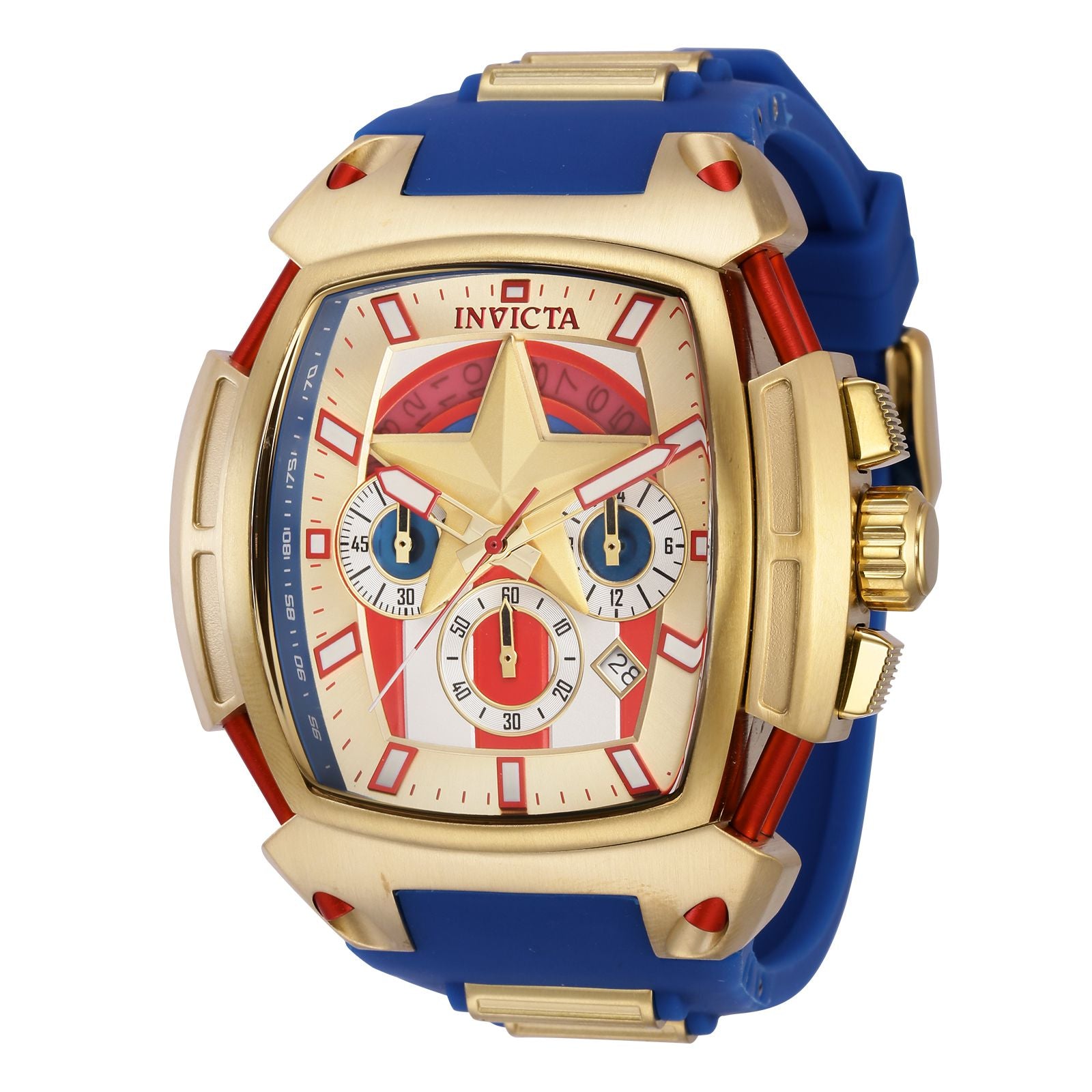 RELOJ PARA HOMBRE INVICTA MARVEL 38380 AZUL, ORO – Kronotime