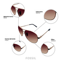 Cargar imagen en el visor de la galería, LENTES DE SOL FOSSIL OUTLOOK X82587
