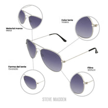 Cargar imagen en el visor de la galería, GAFAS DE SOL STEVE MADDEN OUTLOOK X17097
