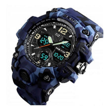 Cargar imagen en el visor de la galería, RELOJ  PARA HOMBRE SKMEI  1155BCMBU - AZUL - CAMUFLADO
