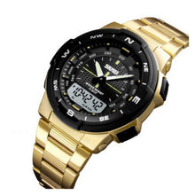 Cargar imagen en el visor de la galería, RELOJ  PARA HOMBRE SKMEI DUAL TIME WATCH 1370GD - DORADO
