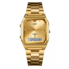 Cargar imagen en el visor de la galería, RELOJ  PARA HOMBRE SKMEI DUAL TIME WATCH 1612GD - DORADO
