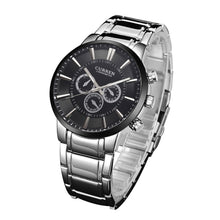 Cargar imagen en el visor de la galería, RELOJ  PARA HOMBRE CURREN  8001ABK - PLATEADO

