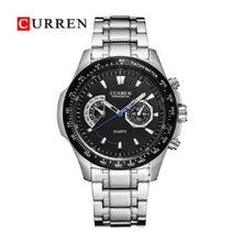 Cargar imagen en el visor de la galería, RELOJ  PARA HOMBRE CURREN  8020SLBK - PLATEADO
