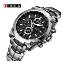 Cargar imagen en el visor de la galería, RELOJ  PARA HOMBRE CURREN  8025SLBK - PLATEADO
