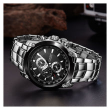 Cargar imagen en el visor de la galería, RELOJ  PARA HOMBRE CURREN  8025SLBK - PLATEADO
