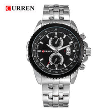 Cargar imagen en el visor de la galería, RELOJ  PARA HOMBRE CURREN  8082SLBK - PLATEADO
