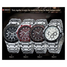 Cargar imagen en el visor de la galería, RELOJ  PARA HOMBRE CURREN  8084SLBK - PLATEADO
