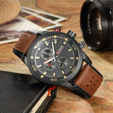 Cargar imagen en el visor de la galería, RELOJ CLÁSICO PARA HOMBRE CURREN KREB KREB110128 - CAFÉ
