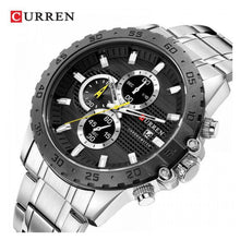 Cargar imagen en el visor de la galería, RELOJ  PARA HOMBRE CURREN  8334SLBK - PLATEADO
