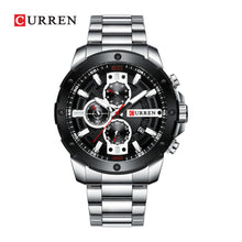 Cargar imagen en el visor de la galería, RELOJ  PARA HOMBRE CURREN  8336SLBK - PLATEADO
